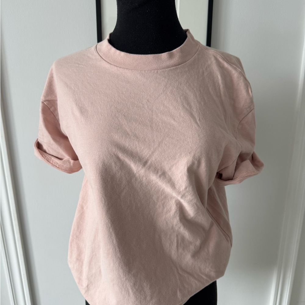 Hollister Classic Crewneck Short Sleeve Top - Blush Pink